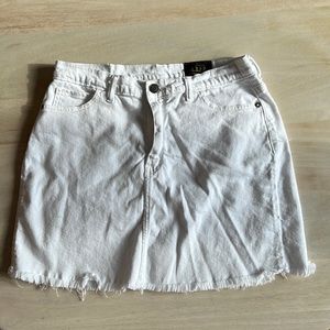 Denim & Co - The Leap Ware White Denim Mini Skirt